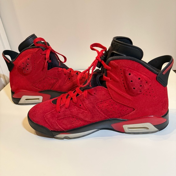 SOLD Air Jordan 6 Retro Toro Bravo 2023 (GS). Suede. Varsity Red. Size 10. - Picture 11 of 11
